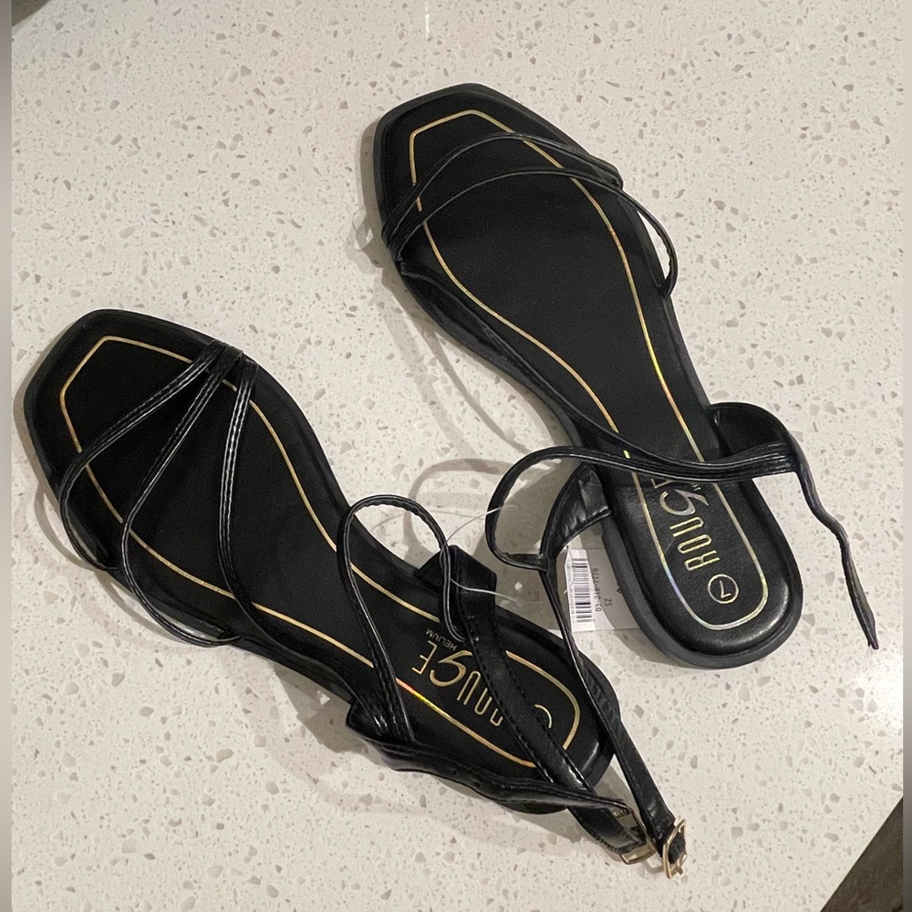 Black Strap Sandals